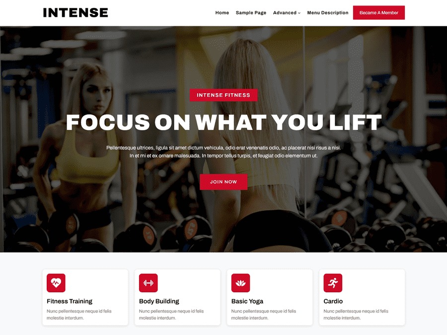 Theme WordPress Intense Theme WordPress Intense