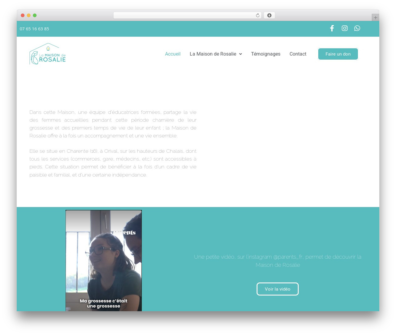 WordPress theme Benevolent - maisonderosalie.fr