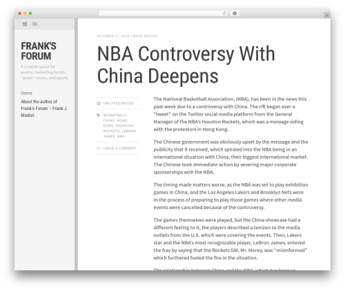 WordPress theme Editor - frankmaduri.com