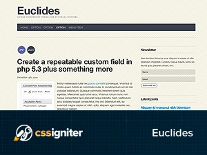 WP theme Euclides (html5 version) by the cssigniter.com team