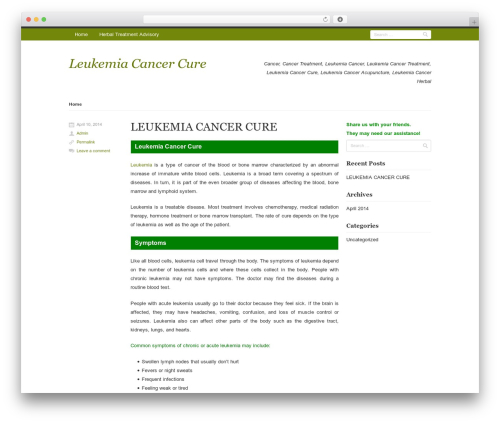 Best WordPress theme Rumput Hijau - leukemia-cancer-cure.herbal-treatment-advisory.com