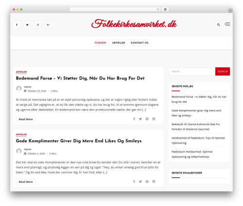 Dashy theme WordPress - folkekirkesamvirket.dk