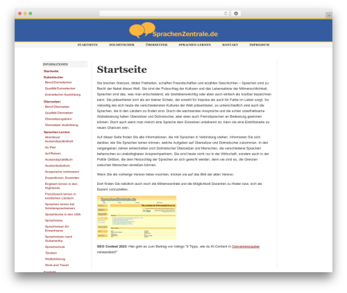 Fastway2 WordPress website theme - sprachenzentrale.de