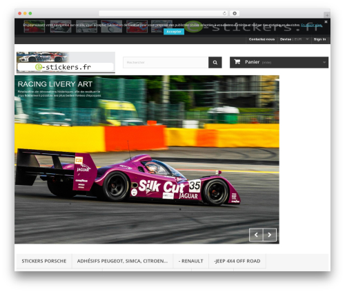 hexisgraphics WordPress theme design - e-stickers.fr