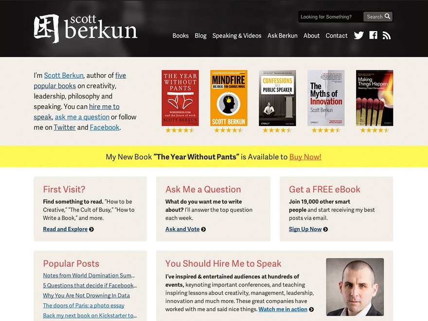 ScottBerkun.com theme WordPress by Ryan Sommers