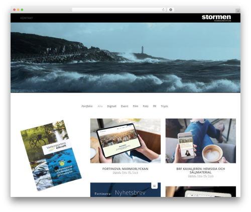 The Sceleton theme WordPress portfolio theme - stormen.nu