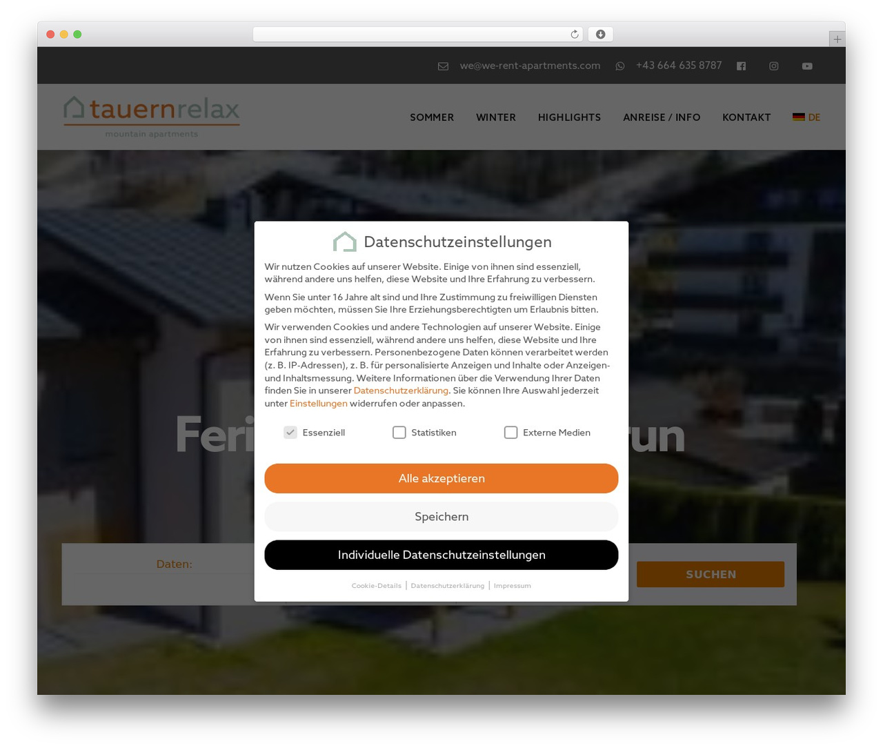 Theme WordPress Uncode - ferienwohnungen-kaprun.eu
