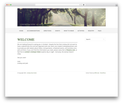 Vortex WP theme - lindseygoesgreen.com Vortex WP theme - lindseygoesgreen.com
