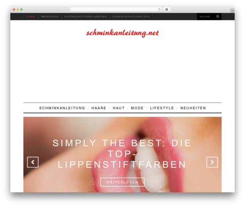 WordPress theme SimpleMag - schminkanleitung.net