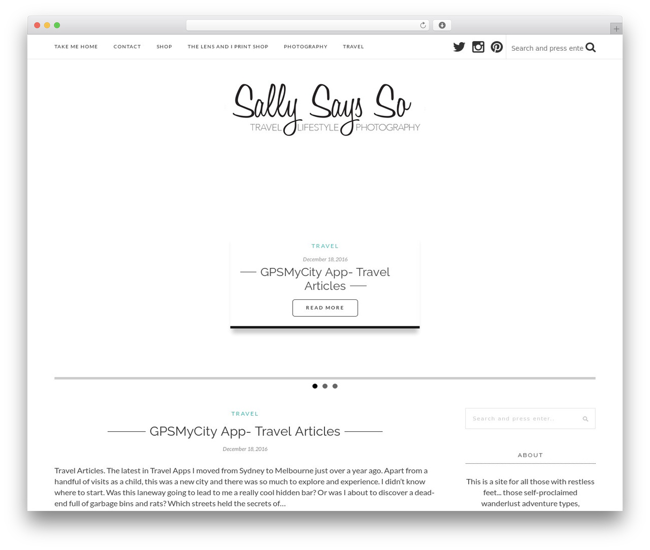 WordPress theme Bloghi - sallysaysso.com
