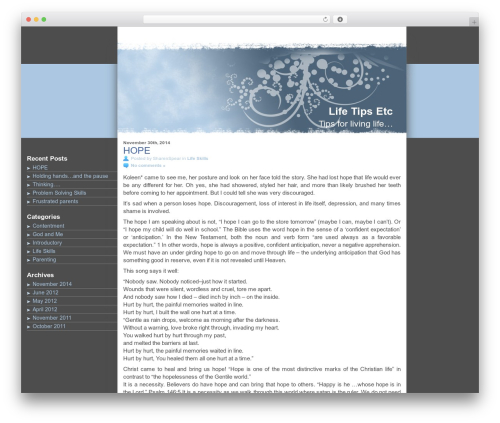 WordPress theme Blue Drop - lifetipsetc.com