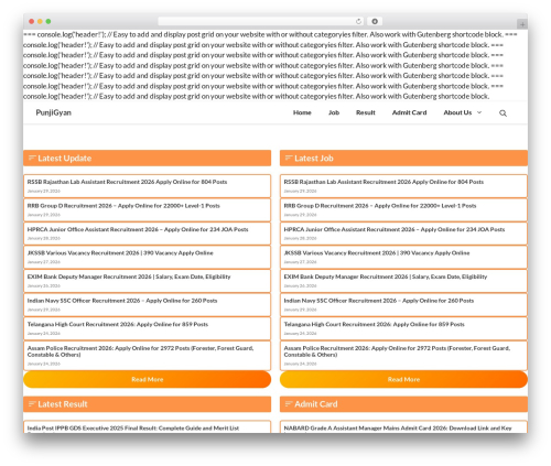 WordPress theme GeneratePress - punjigyan.com