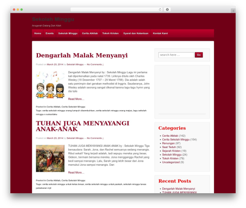 WordPress theme Responsive Pro - sekolahminggu.com