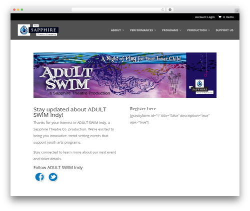 WordPress website theme Divi - sapphiretheatre.com/adultswim