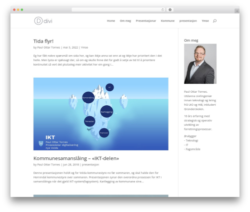 WordPress website theme Divi - paulottar.no