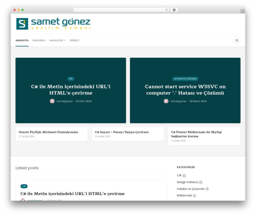 Bone WordPress theme - sametgonez.com