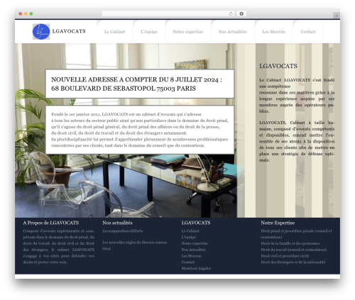 Ela WordPress website theme - lgavocats.fr