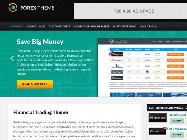 Forex II Theme WordPress theme Forex II Theme WordPress theme