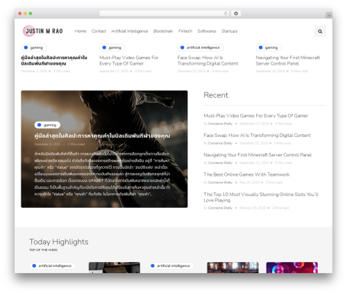 InHype theme WordPress - justinmrao.com