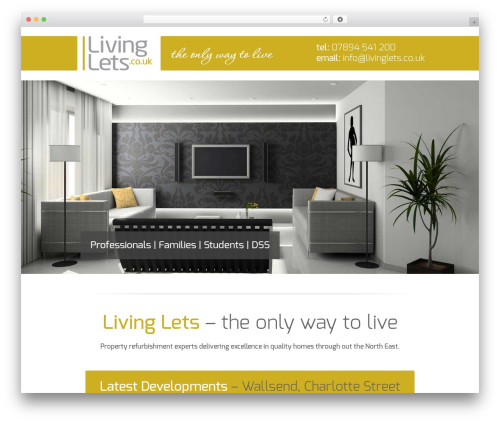 Living Lets WordPress theme - livinglets.co.uk