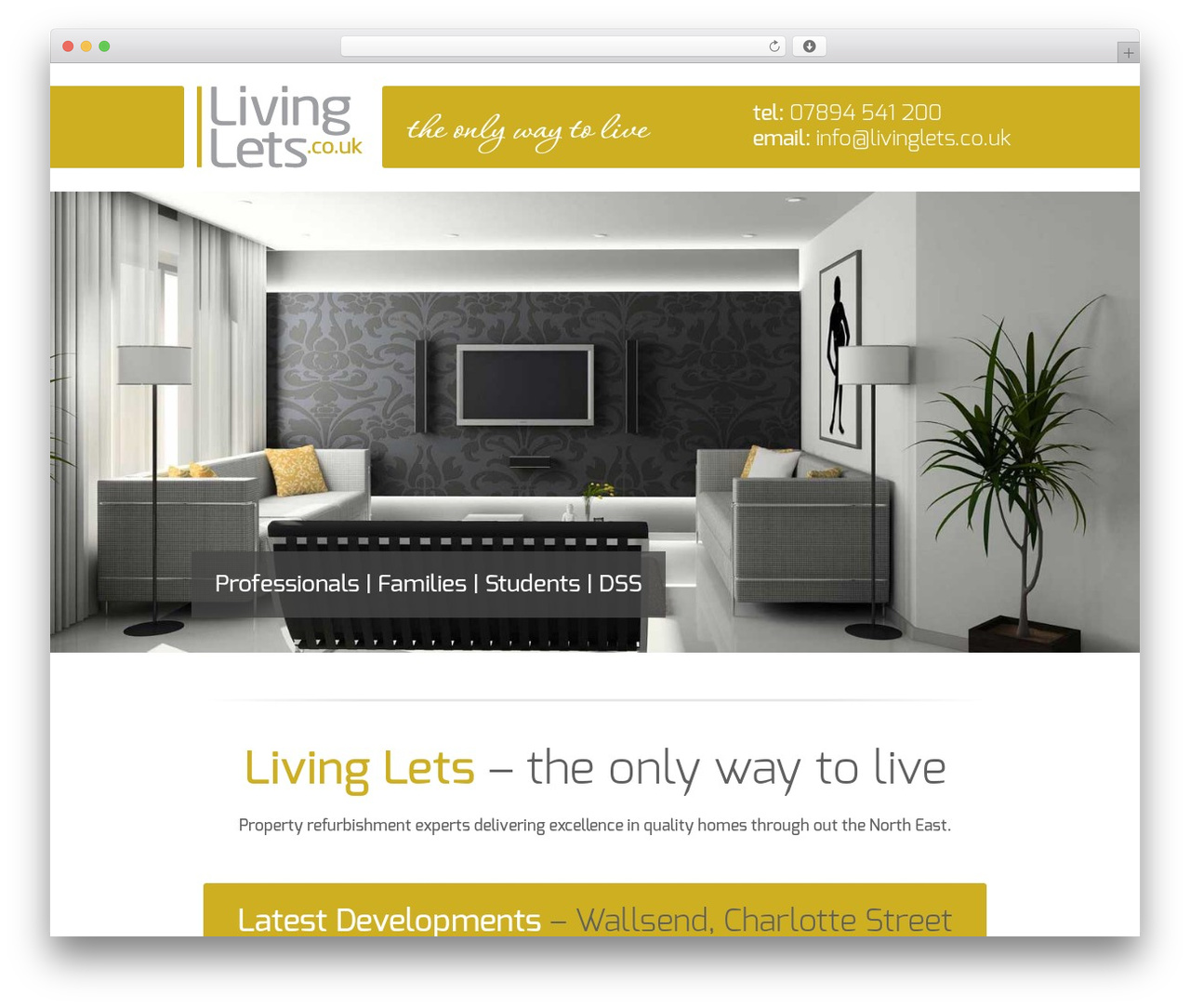 Living Lets WordPress theme - livinglets.co.uk