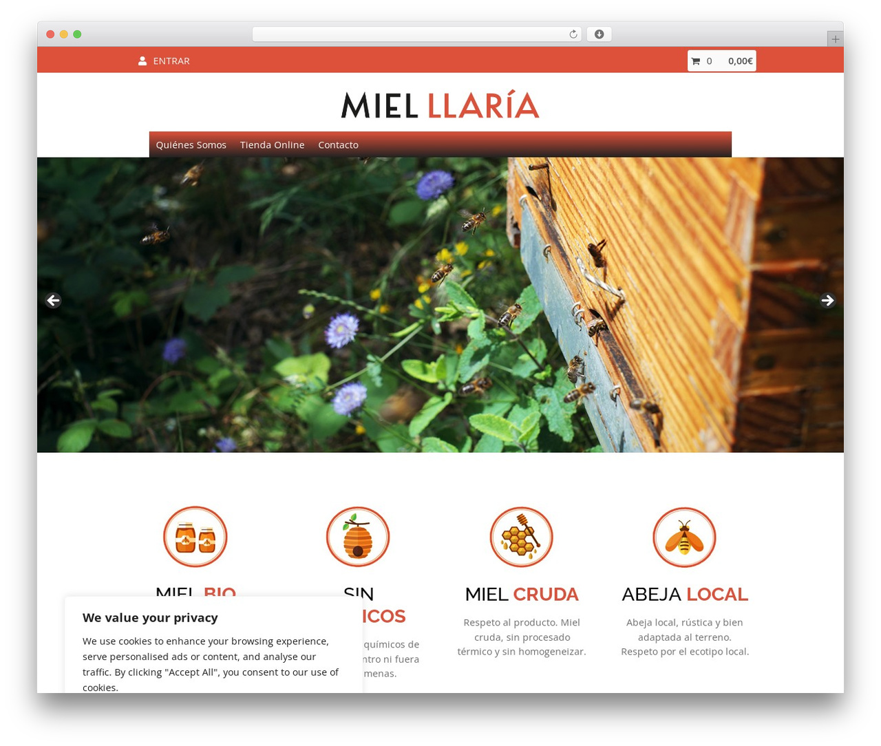 Miel Llaria WordPress theme - llaria.com