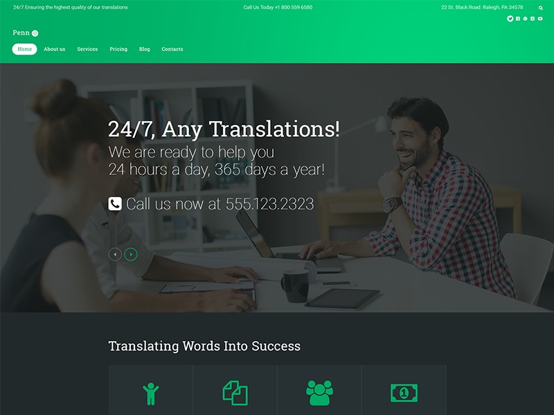 Penn WordPress theme design