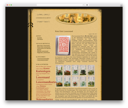 Retro book theme WordPress - lenormand-karten.info