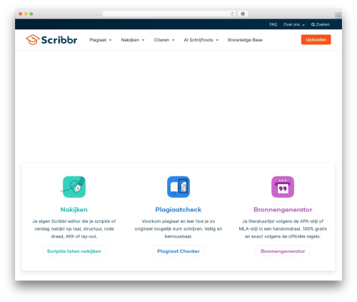 Scribbr-2017 best WordPress theme - scribbr.nl