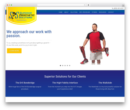 SPS WordPress website theme - superiorprosthetics.com