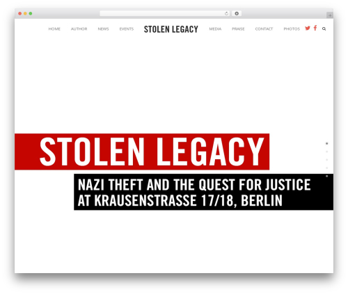 Stage WordPress website theme - stolenlegacy.com