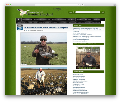 Theme WordPress Flexx Professional - snowgoosehuntingmaryland.com