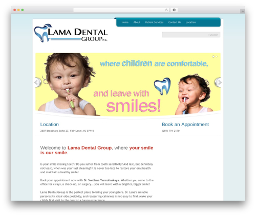 Unite WordPress theme - lamadentalgroup.com