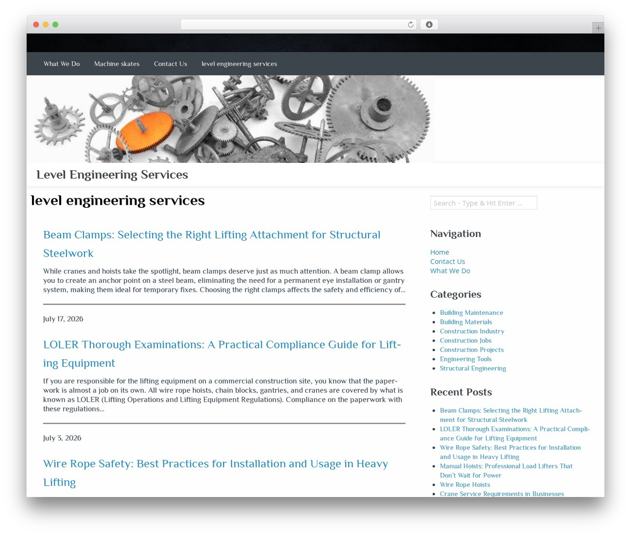 WordPress theme Almasi - levelengineeringservices.net