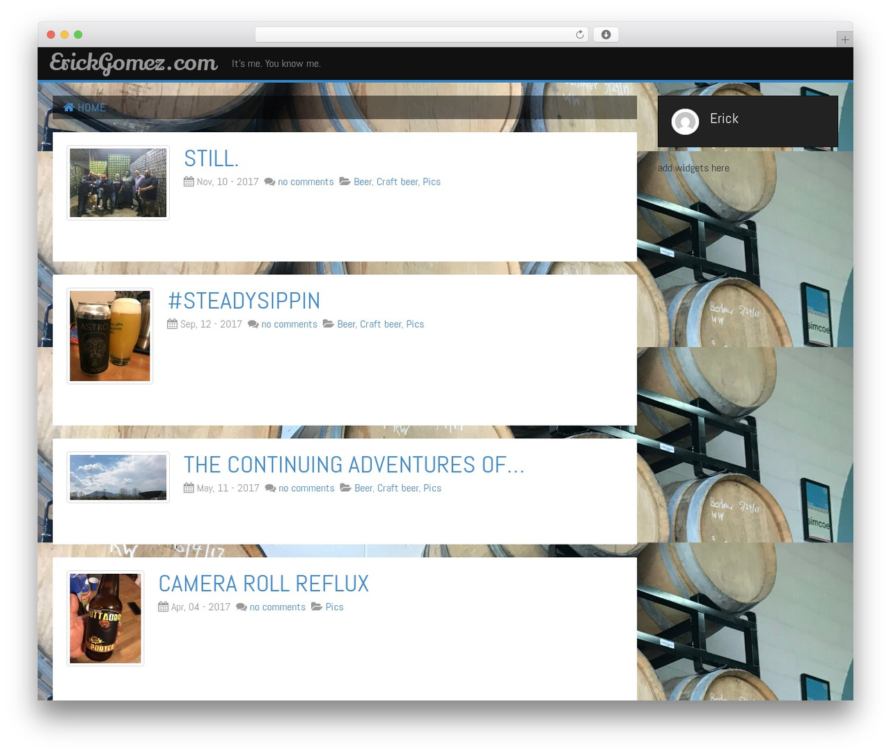 WordPress theme Flatty - erickgomez.com