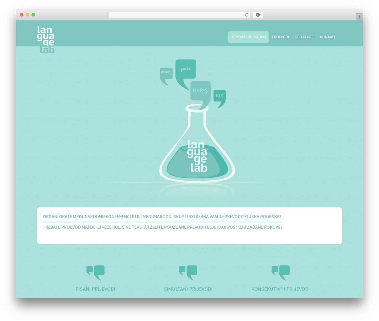 WordPress theme WP Jurist - language-lab.hr