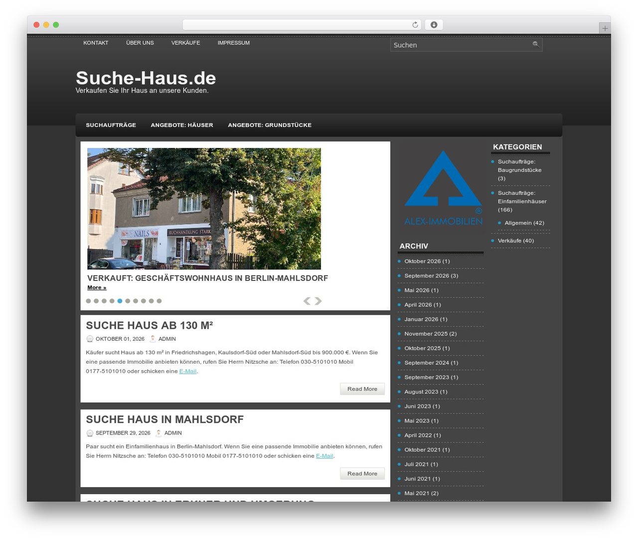 Abate WordPress theme - suche-haus.de