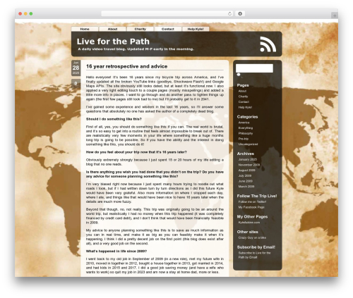 Aeros WordPress theme design - liveforthepath.com