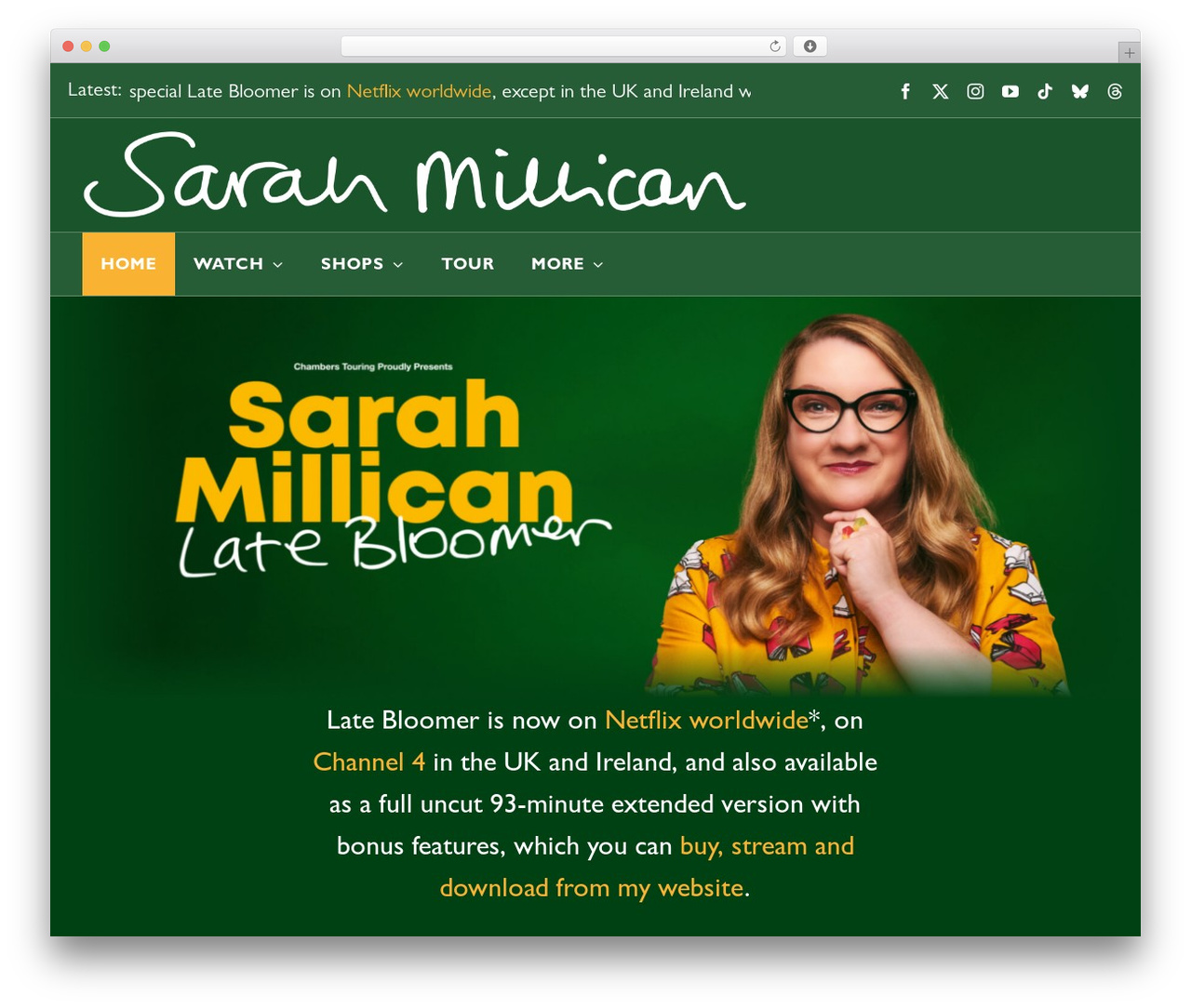 Avada theme WordPress - sarahmillican.co.uk