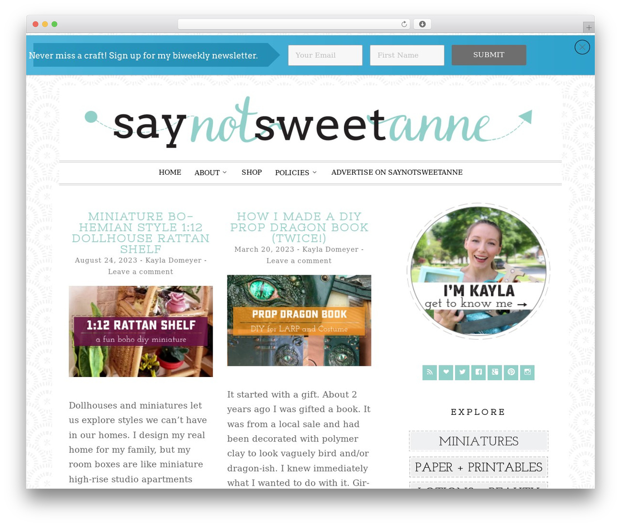 Biscuit WordPress theme - saynotsweetanne.com Biscuit WordPress theme - saynotsweetanne.com