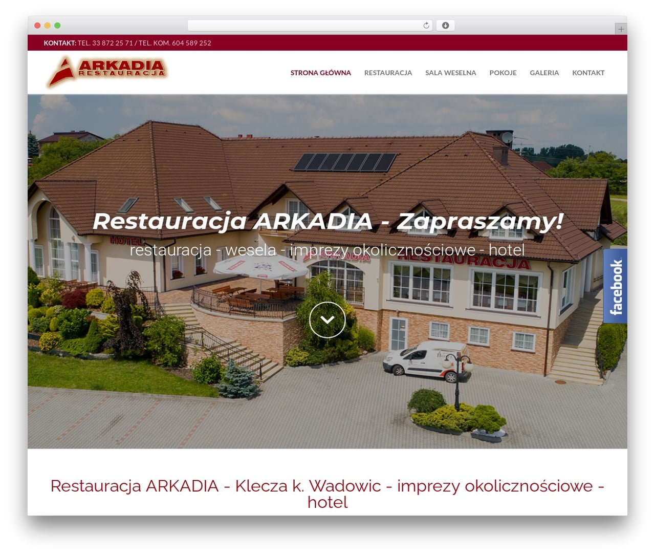 Customify WordPress theme - arkadia-wadowice.pl