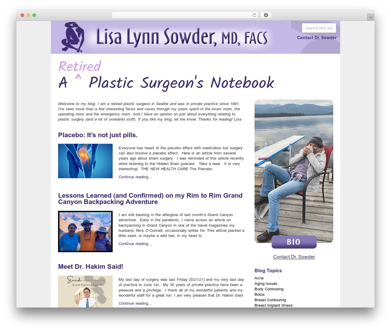 Dr. Sowder WordPress page theme - sowdermd.com