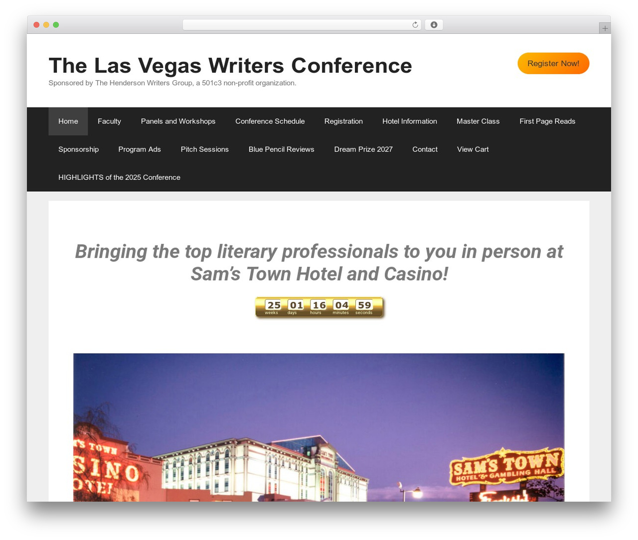 GeneratePress theme WordPress - lasvegaswritersconference.com