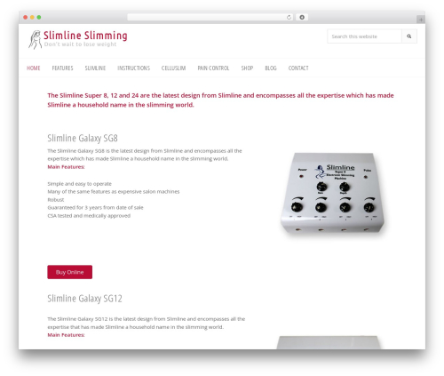 Genesis theme WordPress - slimline.co.za