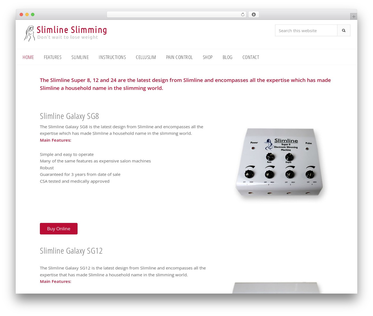 Genesis theme WordPress - slimline.co.za