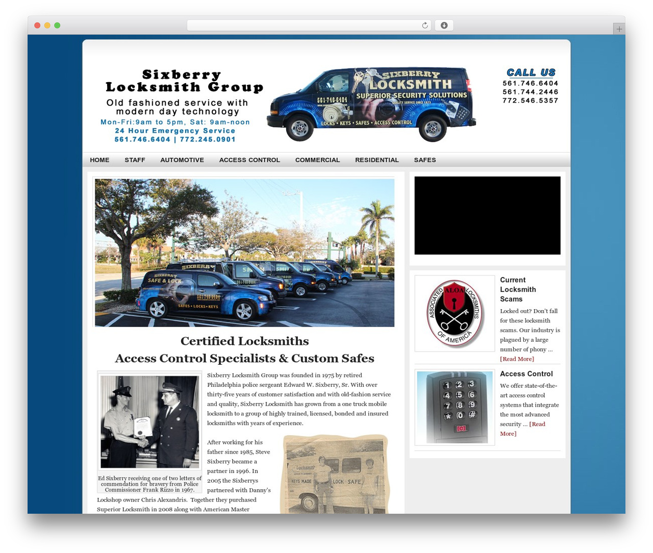 Genesis top WordPress theme - sixberrylocksmith.com