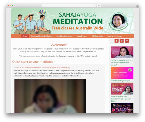 Nirvana free WP theme - sahajayoga.com.au