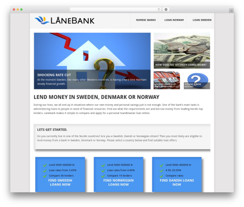 Point free WordPress theme - lanebank.com