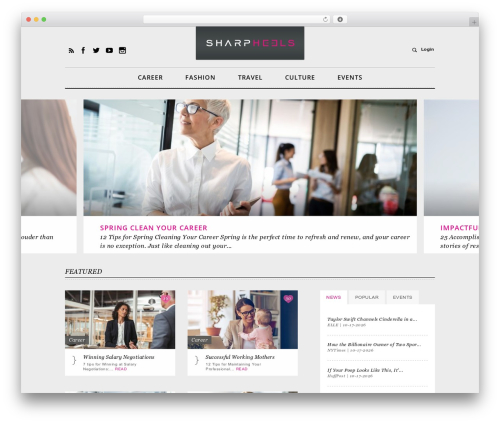 Sharp Heels Theme WordPress news theme - sharpheels.com