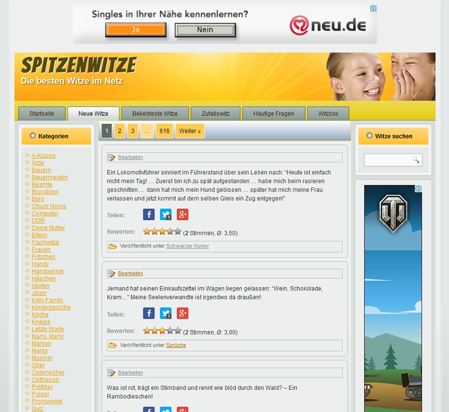 Spitzenwitze WordPress theme by Micha